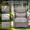 Buenhomino Luxury Outdoor Swivel Rocker Patio Chair with 6-Inch Thick Cushion, High Back Wicker Patio Rocking Glider, Ideal for Porch, Deck - 4 of 4