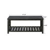 47 Inch Modern Coffee Table with Storage Shelf, Farmhouse Rectangle Living Room Center Table for Small Spaces,Easy Assembly - 4 of 4