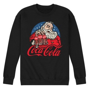 Men's - Coca Cola - Santa Coke Bottles Graphic Fleece Sweatshirt - 1 of 4