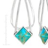 Silpada 'Deeply Impressed' Sterling Silver Compressed Turquoise Drop Earrings - 4 of 4