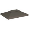 VidaXL 2-Tier Gazebo Top Cover 1 oz/ftÂ² 13.1'x9.8' Taupe - 2 of 4