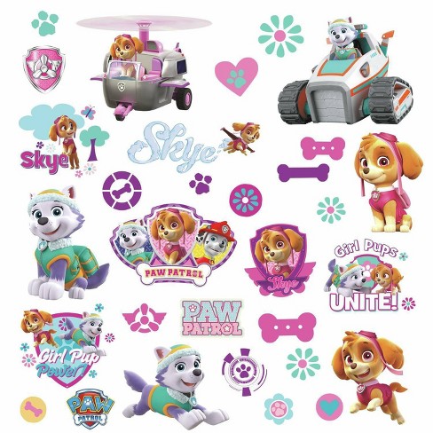 Paw Patrol Girl Pups Peel And Stick Kids' Wall Decal : Target