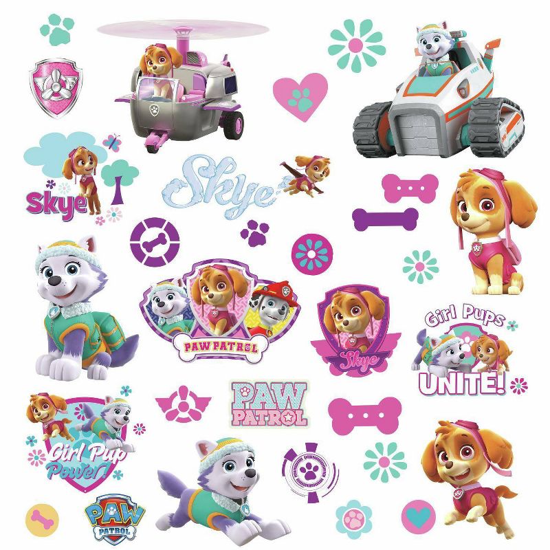 PAW Patrol Girl Pups Peel and Stick Kids&#39; Wall Decal, 1 of 9