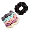scünci No Damage Plush Velour Scrunchies - Neutral - All Hair - 6pcs - 2 of 4