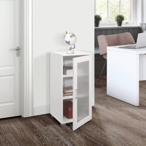 Kings Brand Furniture - Accent Buffet Curio Storage Cabinet with Glass Door for Living Room, Bedroom, Kitchen, Office, and Entryway - 1 of 4