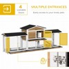 Akoasm 90.5 Inch Wooden Rabbit Hutch & Cage With Two-Side Run Boxes For Guinea Pig And Small Animals-White - 3 of 4