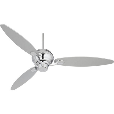 60 Casa Vieja Modern Ceiling Fan Chrome Tapered Silver Blades For Living Room Kitchen Bedroom Family Dining Target - 52 Leonie 5 Blade Crystal Ceiling Fan With Light Kit Included
