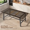 Industrial Dining Table for 6~8 People, 78.7" Long Rectangle Dining Table, Wooden Kitchen Table with Sturdy Metal Frame,Dinner Table for Kitchen-Gray - 2 of 4