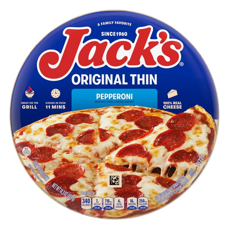 Jack&#39;s Original Thin Crust Pepperoni Frozen Pizza - 14.3oz, 1 of 9