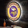 Evergreen Ultra-Thin Edgelight LED Wall Decor, Round, Minnesota Vikings- 23 x 23 Inches Made In USA - 2 of 4