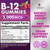 Vitamin B12 Gummies 3000mcg, Extra Strength B-12 Energy - Raspberry flavor - 120 Gummies By Nature's Nutrition - 2 of 4