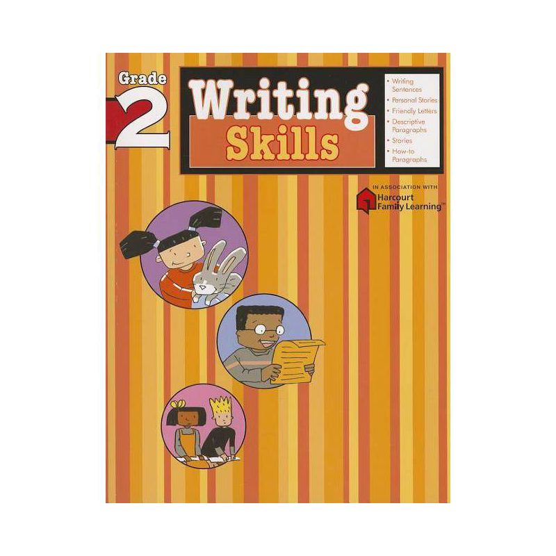 Writing Skills: Grade 2 (Flash Kids Harcourt Family Learning) - (Paperback), 1 of 2