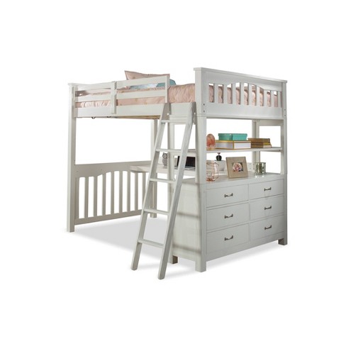 Full Highlands Loft Bed With Desk And, Bunk Bed With Loft And Desk