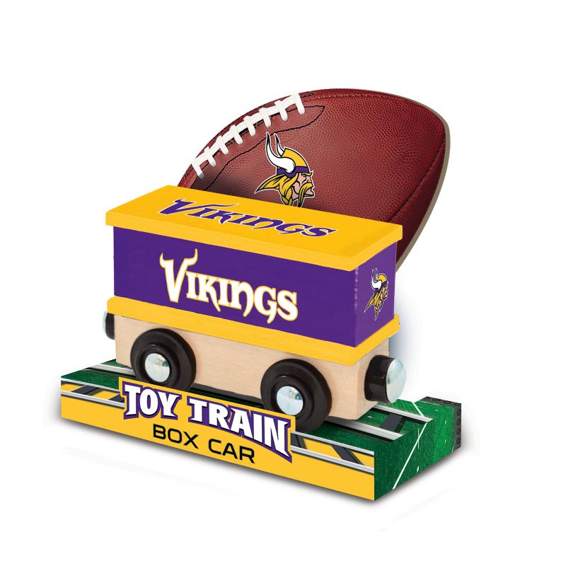 MasterPieces Wood Train Box Car - NFL Minnesota Vikings, 4 of 6