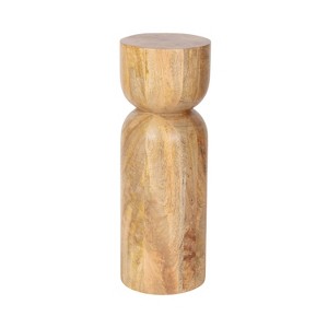 Kate and Laurel Teo Round Drink Table, 8x8x22, Natural - 1 of 4