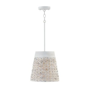 Capital Lighting Tallulah 1 - Light Pendant in  Chalk Wash - 1 of 4