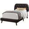 Monarch Specialties Bed Twin Size Platform Teen Frame Upholstered Pu Leather Look Wood Legs Brown Transitional - 4 of 4