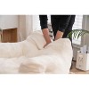 Racxily Soft Teddy Fabric Tufted Foam Bean Bag Sofa - Ergonomic Backrest Sofa with Memory Sponge,No Assembly, for Living Room/Bedroom. - 4 of 4