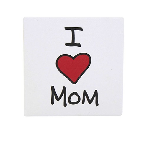 4.0 Inch I Heart Mom Coaster Our Name Is Mud Coasters - image 1 of 3