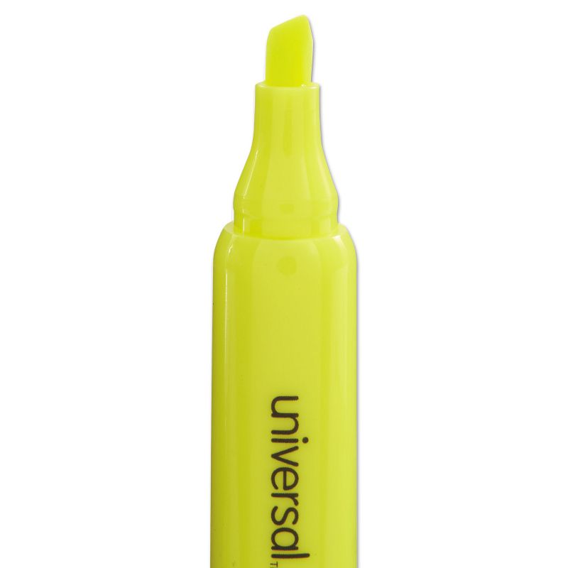 UNIVERSAL Desk Highlighter Chisel Tip Fluorescent Yellow Dozen 08861, 3 of 8