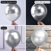 PartyWoo Balloons Metallic Silver Chrome 12 Inch 50 pcs - 2 of 4
