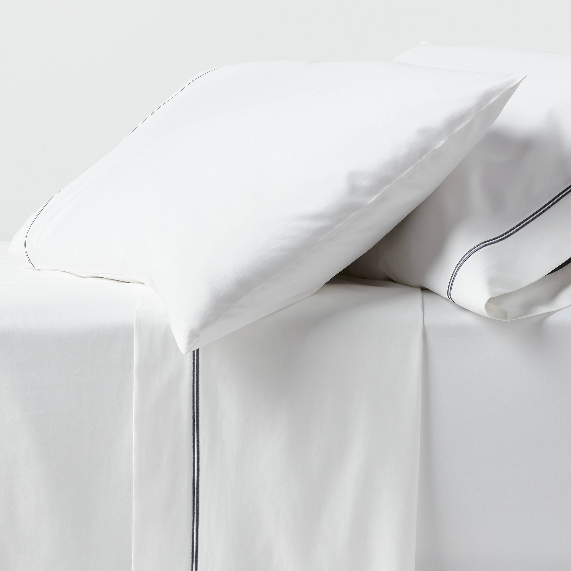 King 800 Thread Count 4pc Hotel Collection Sheet Set Double Baratta Slate Blue Hem - Threshold™
