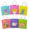 Syncfun 36pcs Easter Gift Bags for Kids, Non Woven Easter Tote Bags with Handles Party Treat Bags Egg Hunt Game, Easter Party Supplies Favors - 3 of 4