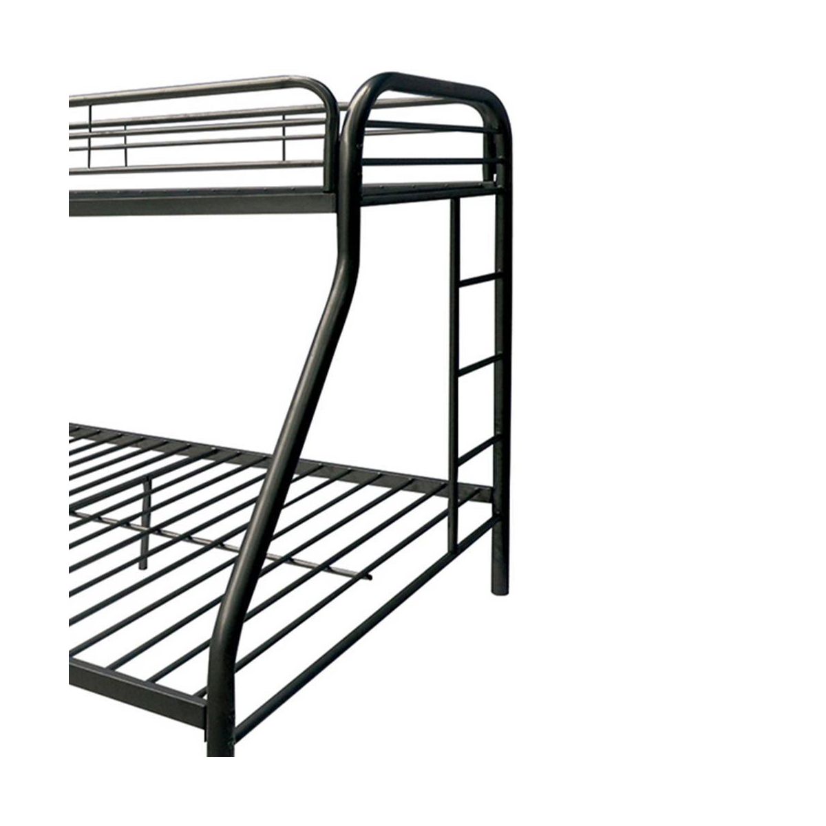 Acme Furniture 78"Twin/Full Bunk Bed Tritan Loft and Bunk Bed Black: Metal Frame, No Box Spring Needed - thumbnail 4