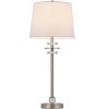 Cal Lighting BO-3094BF-2 60W Sitka Buffet Lamp with Crystal Accent Font and Hardback Taper Drum Fabric Shade (Sold As Pairs) - 2 of 4