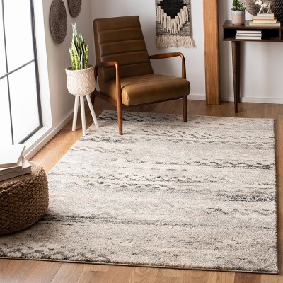 Abstract Shag Elegance 6' x 9' Gray Synthetic Area Rug