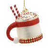 Kurt Adler Noble Gems Glass Ornament for Christmas Tree, Snowman Mug, 4.5" - 3 of 4