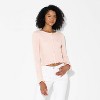 Women's Crewneck Ribbed Cardigan - Wild Fable™ - 2 of 3