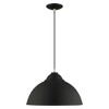 Livex Lighting Metal Shade 1 - Light Chandelier in  Black - 3 of 4