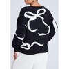 ELOQUII Women's Plus Size Bow Print Cardigan - 3 of 4