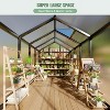Walk-In Greenhouse for Outdoors, Large Aluminum Frame with Sealed Card Slot Polycarbonate Panels & Roof Vent Ideal for Garden Backyard - 4 of 4