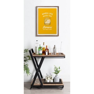 18" x 24" Blake When Life Gives You Lemons Yellow Framed Printed Glass by the Creative Bunch Studio Gold - Kate & Laurel All Things Decor - 1 of 4