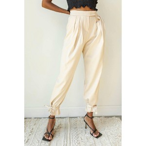Women's Strong Ties Ankle Pant - beige botany - 1 of 3
