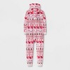 Girls' Christmas 'Fairisle' Union Suit - Cat & Jack™ Pink - image 2 of 4