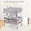 Baby Changing Table Dresser ¨C Grey, with Drawers, Power Outlet & LED Light, Nursery Organizer for Newborns - 3 of 4
