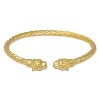 Better Jewelry, Jaguar Head Coiled Rope West Indian Bangle .925 Sterling Silver MADE IN USA, 1 piece - 3 of 3