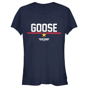 Juniors Womens Top Gun Nick "Goose" Bradshaw Logo T-Shirt - 1 of 4