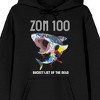 ZOM 100: Bucket List of the Dead Zombie Shark Adult Black Hoodie - image 2 of 3