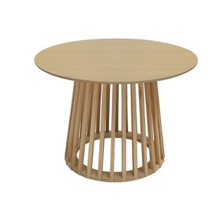 Vatros Round Dining Table Grille Molding Wooden Dining Room Table - 1 of 4