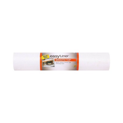 Duck Smooth Top EasyLiner Non Adhesive Shelf Liner for Kitchen Cabinets, 20" x 24' White