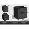 Sorbus 11 Inch 6 Pack Foldable Fabric Storage Cube Bins with Handles - for Organizing Pantry, Closet, Nursery, Playroom, and More - 3 of 4