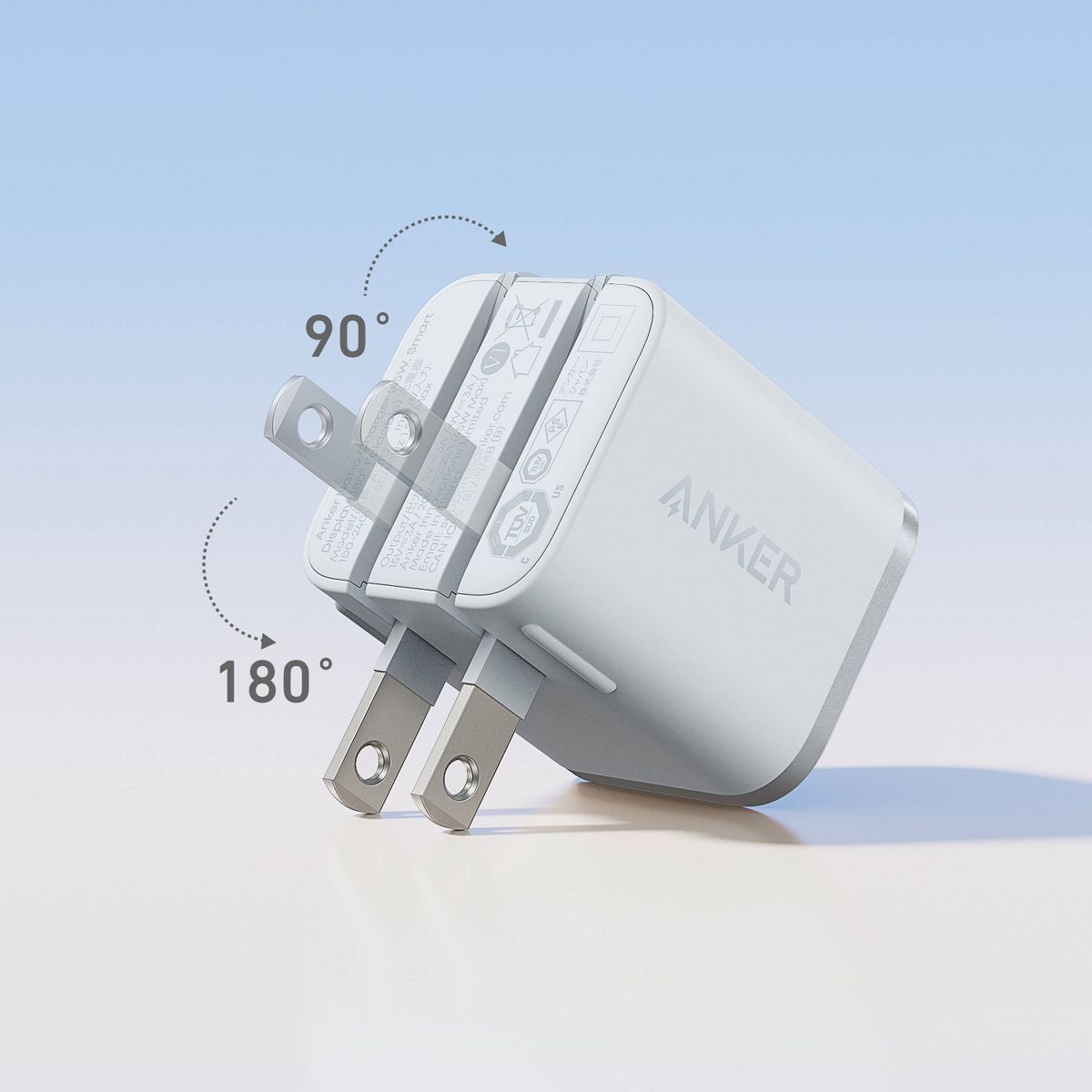 Anker 45W Digital Wall Charger with USB-C to USB-C Cable - 6 ft - White - thumbnail 5