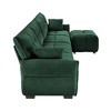 142" Chenille Modular L-Shaped Sectional Sofa with Ottoman - 3 of 4