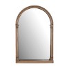 Holli Furniture Traditional Arched Wood Wall Mirror Brown - image 2 of 4