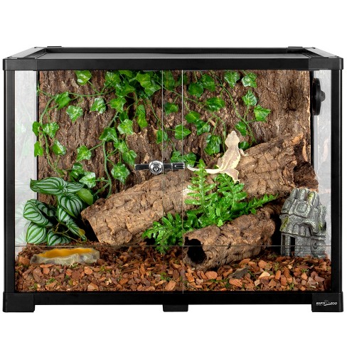 Reptizoo Reptile Glass Tank - 24 X 18 X 18 Inches Knock Down Full View ...