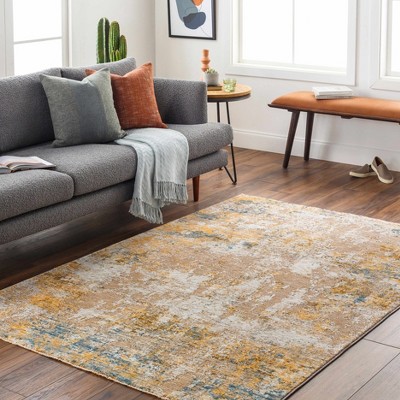 Hauteloom Meads Abstract Mustard Luxe Rug